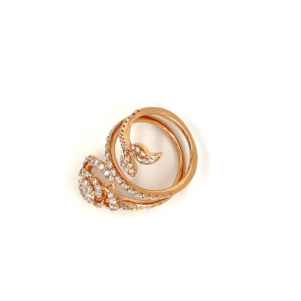 18K Rose Gold Diamond Fashion Ring – 1.71CT G/SI | GJJJ