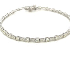 14K White Gold Natural Diamond Tennis Bracelet – 3.23CT | DB057