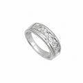 14K White Gold 0.75ct Diamond Channel-Set Men’s Wedding Band WB589 IIJJ