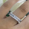 Platinum Emerald Cut Diamond Eternity Band – 7.58CT F/VS2 | WB681