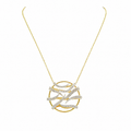 18K Yellow Gold Diamond Pendant Necklace – 0.92ct Natural Diamonds, 18 Inches