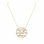 18K Yellow Gold Diamond Pendant Necklace – 0.92ct Natural Diamonds, 18 Inches