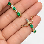 18K Yellow Gold 5.60 Ct Emerald & 0.74 Ct Diamond Bracelet EMDB012 NIZJ