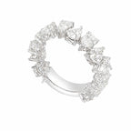 18K White Gold Pear Diamond Half Eternity Ring – 4.29CT WB115 TNJJ