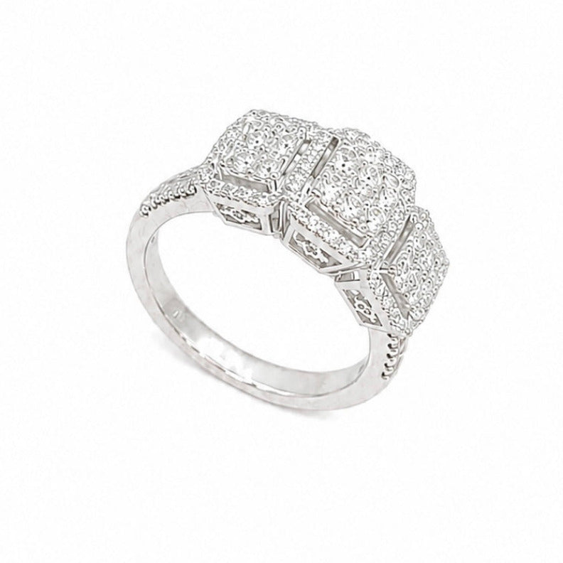 18K White Gold Diamond Ring – 1.24CT DR104 IANJ