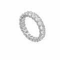 14K White Gold 4.05CT Oval Diamond Eternity Band Ring – Size 6 WB169 AGJJ