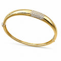 14K Yellow Gold Diamond Bangle Bracelet – 0.71ct Round Diamonds AJG00555-001