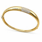 14K Yellow Gold Diamond Bangle Bracelet – 0.71ct Round Diamonds AJG00555-001