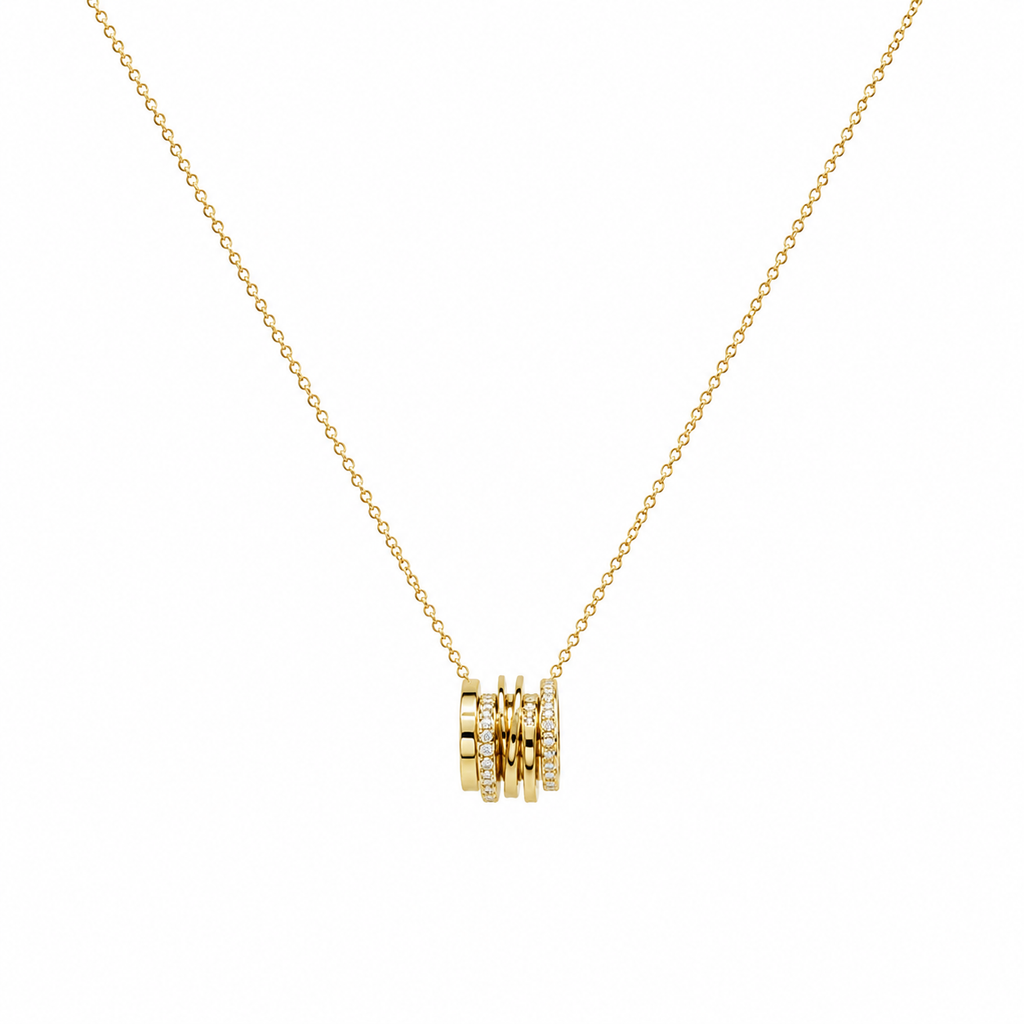 14K Yellow Gold Diamond Pendant Necklace – 0.24 CT KVPS032YG