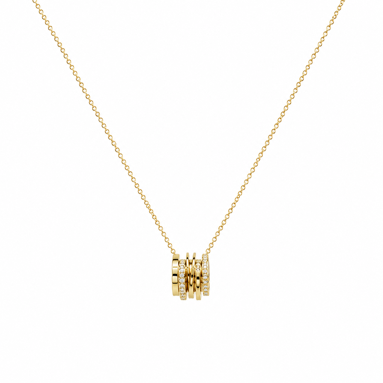 14K Yellow Gold Diamond Pendant Necklace – 0.24 CT KVPS032YG