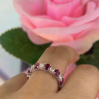 18K White Gold Ruby & Diamond Eternity Ring – 2.96CT Rubies / 1.07CT Diamonds | BA36WBR