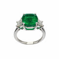 Platinum Emerald & Diamond Ring – 3.75ct Emerald & 0.64ct Diamonds EMDR027 SJJJ