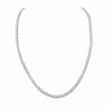 14K White Gold Diamond Tennis Necklace – 19.90 CT - DN005 IILJJ