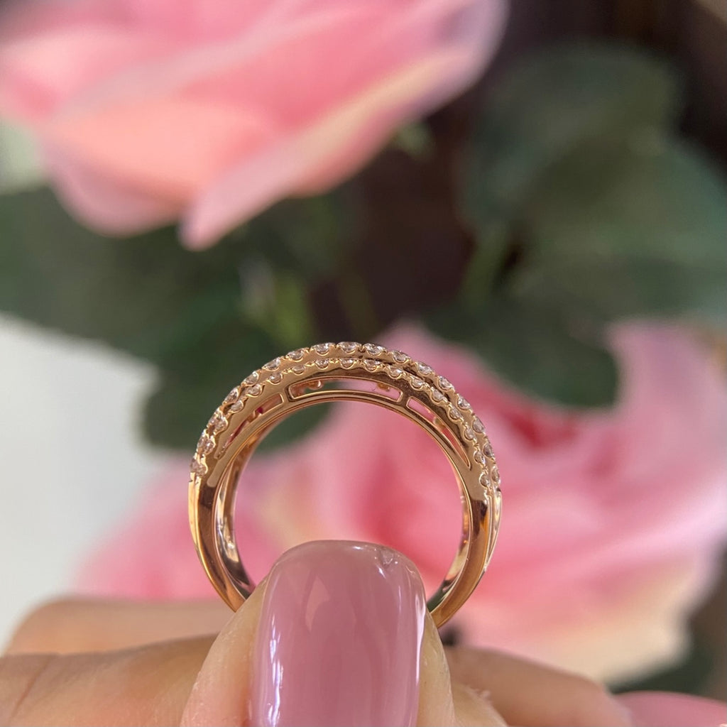 18K Rose Gold Emerald Cut Ruby & Diamond Ring – 2.74CT Ruby / 1.25CT Diamonds | RDR007