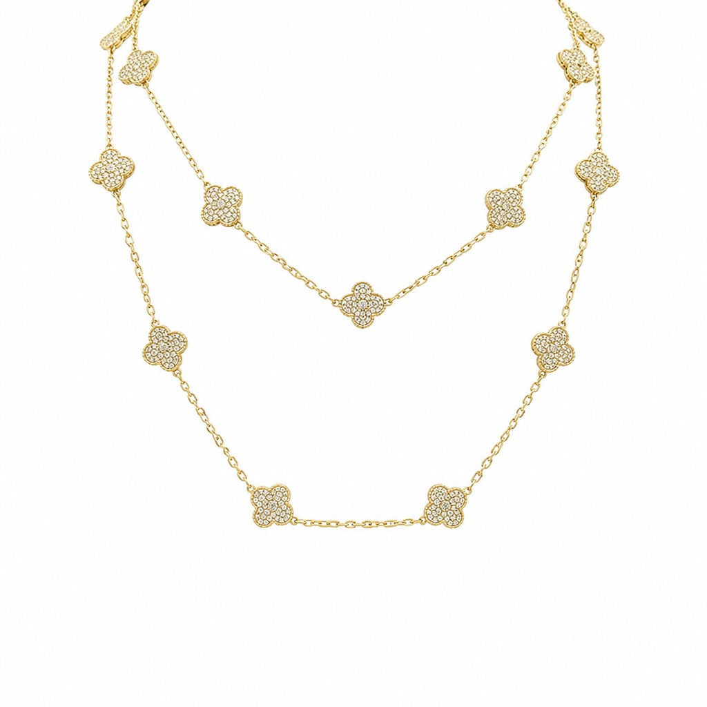 18K Yellow Gold 19.25 CT Diamond Necklace – 35” DN106 IJTJJ