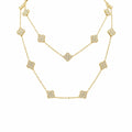 18K Yellow Gold 19.25 CT Diamond Necklace – 35” DN106 IJTJJ
