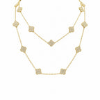 18K Yellow Gold 19.25 CT Diamond Necklace – 35” DN106 IJTJJ