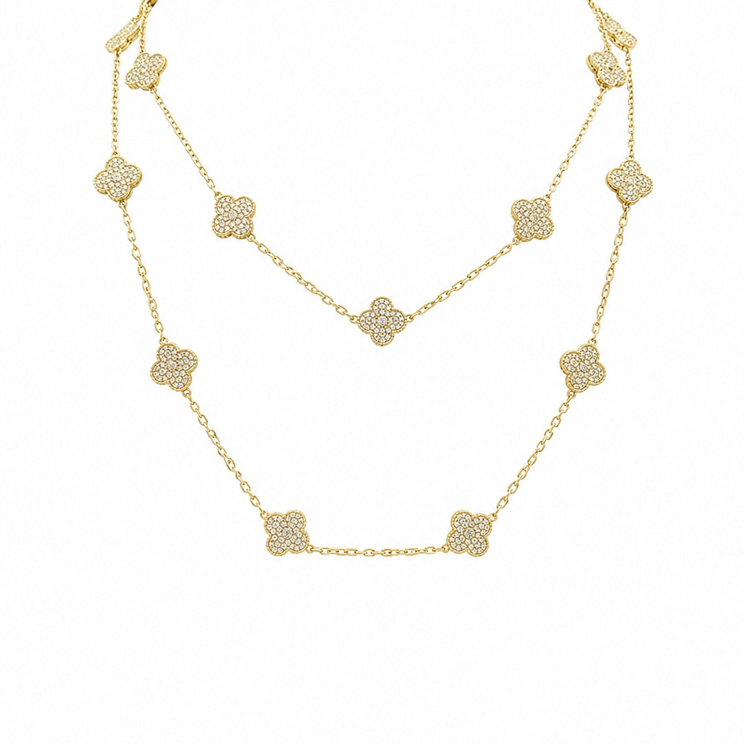 18K Yellow Gold 19.25 CT Diamond Necklace – 35” DN106 IJTJJ
