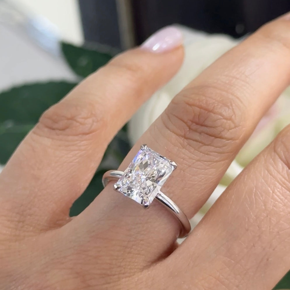 14K White Gold Lab-Grown Diamond Ring – 3.21CT VS | RADER018 GJJJ