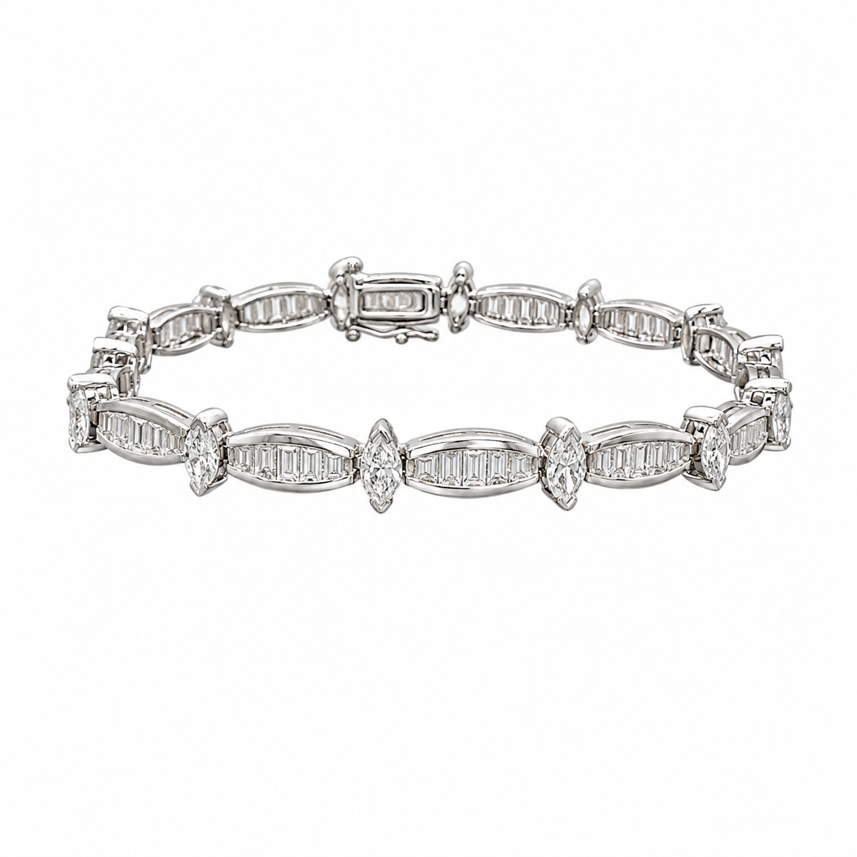 14K White Gold Diamond Bracelet – 5.15 CT DB157 NAJJ