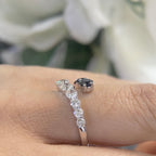 18K White Gold Sapphire & Diamond Ring – 1.15CT Sapphires / 0.85CT Diamonds | B16596BS-12