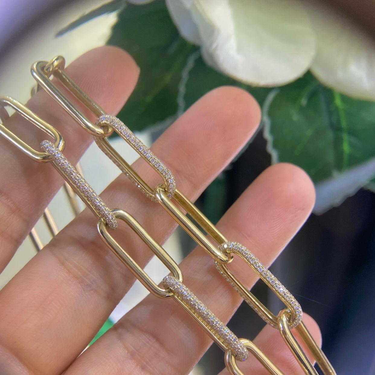 14K Yellow Gold Natural Diamond Chain Style Necklace – 4.80CT | KVN00141YG