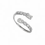 14K White Gold Diamond Open Ring – 0.97CT Diamonds AR18568-001