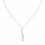 14K White Gold Diamond Pendant Necklace – 0.90CT STJ