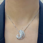 18K White Gold 2.15ct in Diamonds Pendant DB019 ITJJ