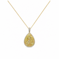 18K Yellow Gold Diamond Pendant Necklace with 2.94 CT Total Diamonds DP020 GNTJ