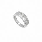 14K White Gold Men’s Princess Cut Diamond Band – 1.55CT WB818 ILJJ