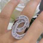 14K White Gold Diamond Ring – 2.90CT F-G/SI | DR068