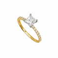 18K Yellow Gold Clarity Enhanced Princess Cut Diamond Ring 1.46ct PRER021 ATJ ITJJ