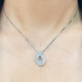 18K White Gold 1.35ct Diamond Pendant Teardrope SI,G-F. DP0024 ENJ