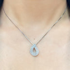 18K White Gold 1.35ct Diamond Pendant Teardrope SI,G-F. DP0024 ENJ