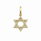 14K Yellow Gold 0.12CT Diamond Star of David Pendant
