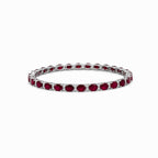 14K White Gold Ruby and Diamond Bracelet – 13.00CT Rubies, 0.25CT Diamonds SDB0046 INTJ