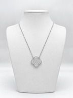 14K White Gold Diamond Clover Pendant Necklace – 1.55CT DP015 INJJ