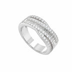 14K White Gold Band Ring with 0.70CT Diamonds WB459 IGJJ