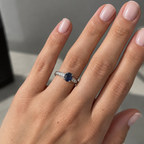14K White Gold Diamond & Sapphire Ring – 1.59CT SDR091 LNJ