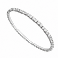 14K White Gold 3.42 CT Diamond Flexible Tennis Bangle DB0114 GGJJ