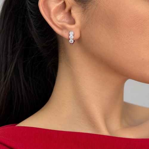 14K White Gold 2.42 Ct Diamond Earrings