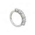 14K White Gold Five Stone Diamond Band Ring WB0191 NETJ