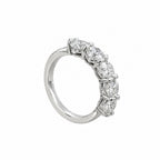 14K White Gold Five Stone Diamond Band Ring WB0191 NETJ