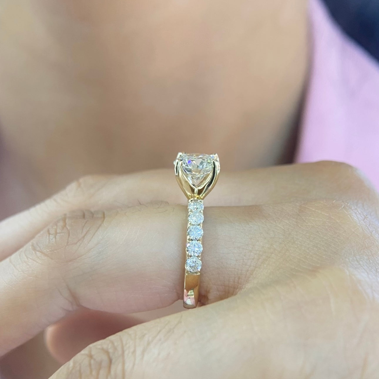 14K Yellow Gold Diamond Ring – 2.01CT Center / 0.70CT Side Diamonds F/SI1 | RDER017
