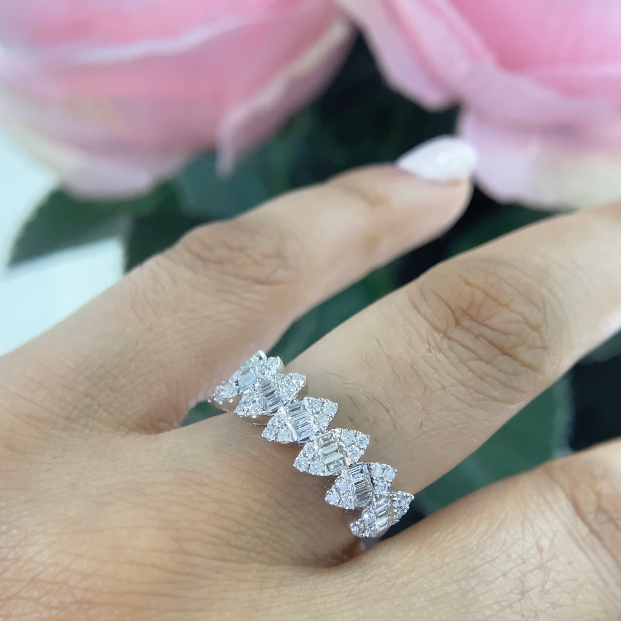 14K White Gold Diamond Ring – 0.82CT | PJR5461WG