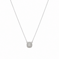 18K White Gold 0.50 CT Diamond Pendant Necklace IJJJ