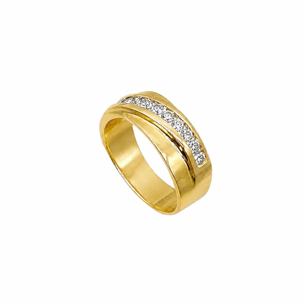 14K Yellow Gold 0.55CT Round Diamond Men’s Wedding Band Ring WB167 ZTJ