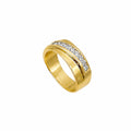 14K Yellow Gold 0.55CT Round Diamond Men’s Wedding Band Ring WB167 ZTJ