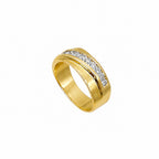 14K Yellow Gold 0.55CT Round Diamond Men’s Wedding Band Ring WB167 ZTJ